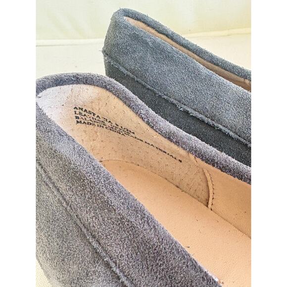 Kelsi Dagger Anastacia Moccasins 9.5 Gray Suede Flats Loafers Boho Western - Picture 7 of 7